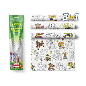 PEXI Maľovací ubrus 3 ks - Senzačná ZOO(Fabulous ZOO)