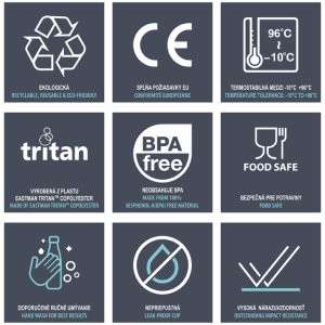 Zdravá fľaša 475ml BLACK PANTHER ARS UNA