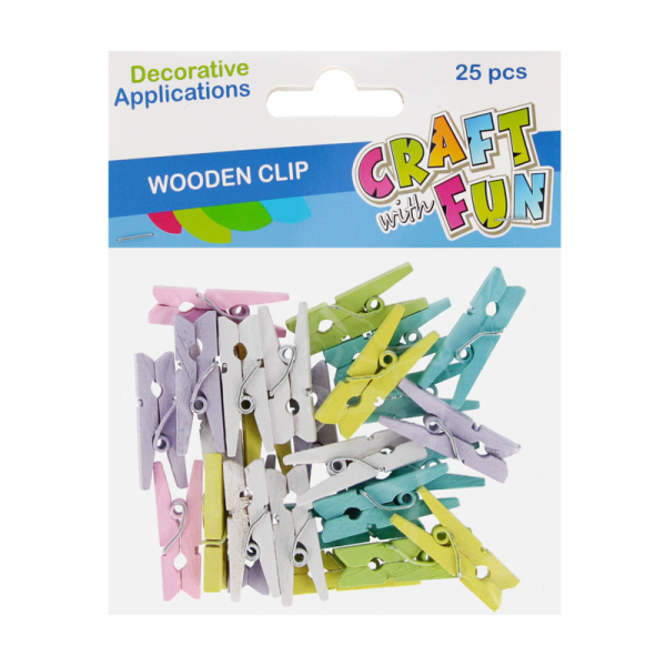 Hobby CraftFun štipce farebné 555402